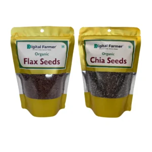 Digital Farmer Organic Edible Seeds Combo 400g | Chia & Flax Seeds 200g each